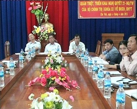 Huyện Chư Pưh: Dự hội nghị trực tuyến quán triệt, triển khai thực hiện Nghị quyết số 21 của Bộ chính trị